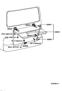 6880136010-HINGE ASSY, TAIL GATE, RH
