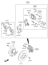 58101B3A00-PAD KIT-FR BRAKE