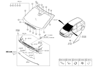 86180A4100-GLASS & MOULDING ASSY-DOOR WIN