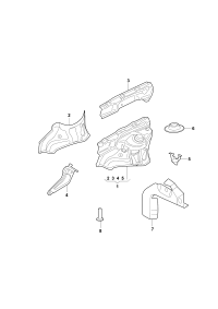 6Q0809105D-Wheel house without rail and strut brkt