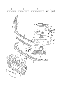 L8V0807065AFGRU-Bumper cover l