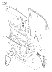 56D839461A-WINDOW LIFTER PORSCHE LH RR