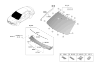 86121BU000-Moulding-w/shld upr