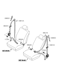 888103F20126-SEAT BELT ASSY-FRONT,LH