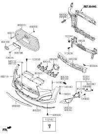 863532V500-COVER-RADIATOR GRILLE UPR