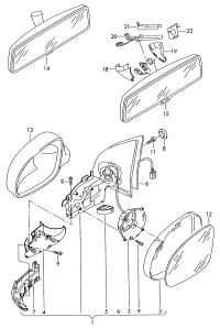 L1K1857507BG9B9-Body rear view mirror