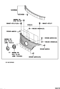 5310148231-GRILLE, RADIATOR