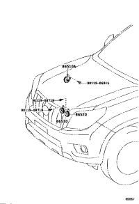 8651060290-HORN ASSY, HIGH PITCHED