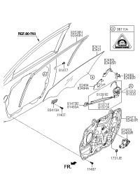 813103V000-LATCH ASSY-FRONT DOOR,LH