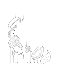 3GB857507H-Cover, outer mirror