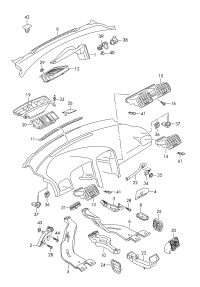 5M0819633-PORSCHE CAYENNEAIR DUCT CENTRE