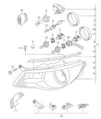 5N1941031AB-Halogen dual lamp