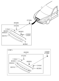 863563L700-GARNISH-RADIATOR GRILLE,UPR
