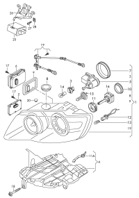 5M0907391-Contler unit, gas discharge bulb