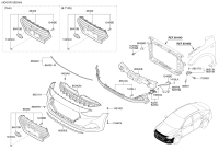 86342J4000-COVER-RADIATOR GRILLE UPR
