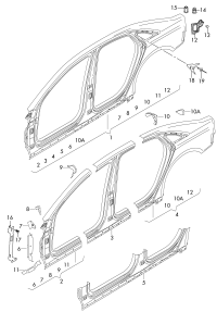 4H4809603D-Frame, quarter panel