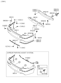 866813L200-MOULDING ASSY-RR BPR LH