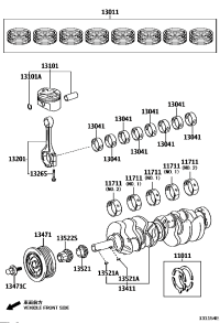 131010S030-PISTON SUB-ASSY, W/PIN