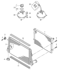 5N0121253H-RADIATOR,ENG COOLING-VW