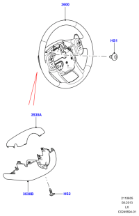 LR034954-Shroud assy-steering