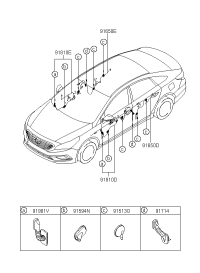 91650C3010-WIRING ASSY-RR DR LH