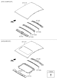 671213S050-RAIL-ROOF FR