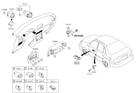 9357022350-SWITCH ASSY, POWER WINDOW,(GRAY)