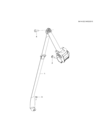 23348087-Retractor, rear seat belt (incl. 4)