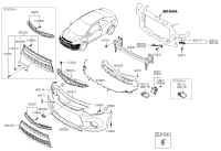 86513A7000-BRACKET-FR BUMPER SIDE MTG LH