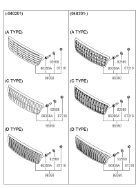 863503B500-GRILLE ASSY-RADIATOR
