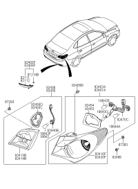 924010Q500-LAMP COMBI REAR LH
