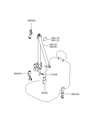 8887008700ZE-SEAT BELT ASSY-FRONT,LH