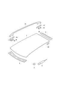 5N7817101C-Roof for models with sliding roof fit as needed: