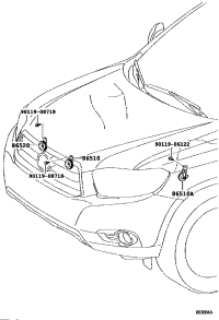 865100R040-HORN ASSY, HIGH PITCHED