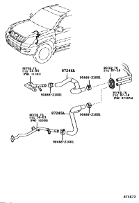 872453D430-HOSE, HEATER WATER, INLET