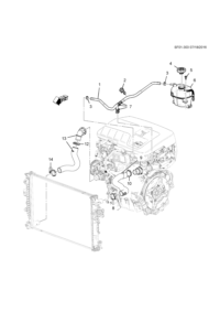 84021216-Hose, eng coolant air drain (incl 7) (with 1 clamp)