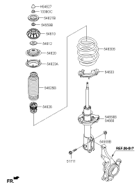 54623F9000-Rubber, strut mounting, rh/lh