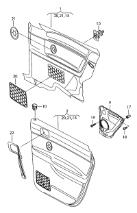 6Q6867211BT-Finisher, door (textile/artificial leather)