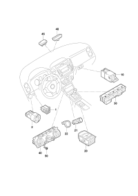 5K0907044FH-Display and operation unit and control unit of electronic control air conditioner for vehicles equi