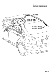 8610102210-Wire sub-assy, antenna no.2