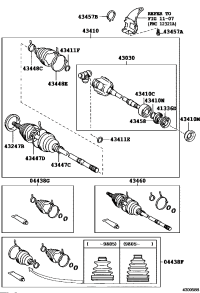 0443820371-BOOT KIT, FRONT DRIVE SHAFT, IN & OUTBOARD, RH/LH