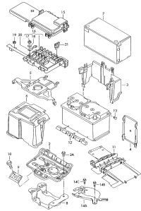 1J0915333A-CARRIER, BATTERY