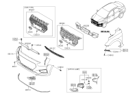 86350D0000-GRILLE ASSY-RADIATOR