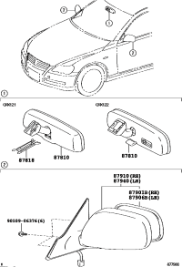 879310P020-MIRROR SUB-ASSY, OUTER REAR VIEW, RH