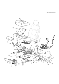 23471516-Cover, front seat belt anchor tensioner