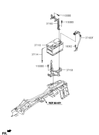 37150E5000-TRAY ASSY-BATTERY