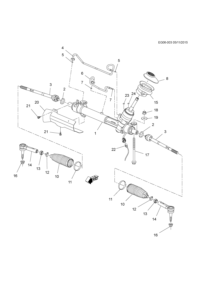 23138998-Gear steering, hydraulic (incl 2-7,10-13,23, 24)