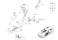 85810B3000TX-TRIM ASSY-FR PILLAR LH