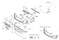 86551N8000-BRACKET-FR BUMPER GUARD MTG LH