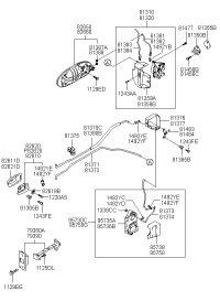8131038001-LATCH ASSY-FRONT DOOR,LH